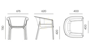 FERNE Nexo Garden Armchair FNEK767 wine ink 244U small 1
