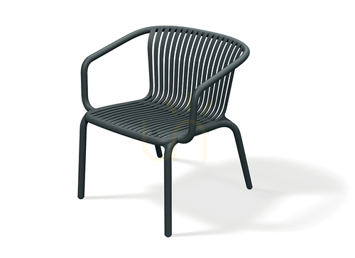 Check FBRK767 Brene Garden Armchair with Armrests - Carbon Fiber by FERNE