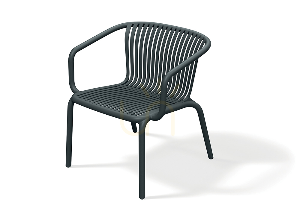 FBRK767 Brene Garden Armchair with Armrests - Carbon Fiber by FERNE