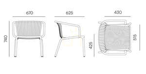 FBRK767 Brene Garden Armchair - White by FERNE 1 FBRK767 Brene Garden Armchair - White by FERNE small 1