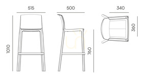 FNEK5510 Nexo Carbon Fiber Outdoor Bar Stool by FERNE small 1