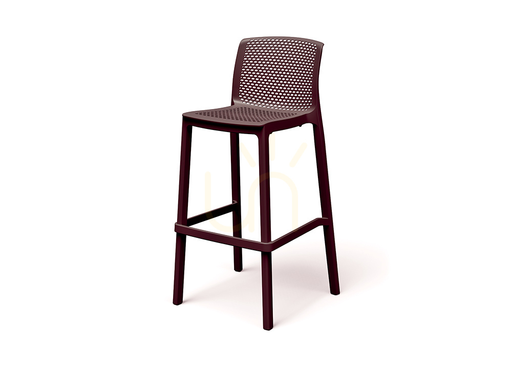 FNEK5510 Nexo Outdoor Bar Stool - Wine Burgundy by FERNE