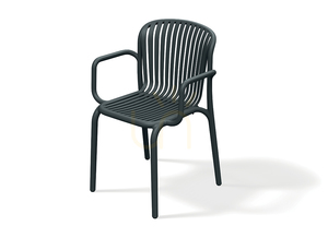 FBRK658 Brene Garden Chair with Armrests - Carbon Fiber by FERNE 0 FBRK658 Brene Garden Chair with Armrests - Carbon Fiber by FERNE small 0