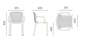 FBRK658 Brene Garden Chair with Armrests - Beige Senza by FERNE 1 FBRK658 Brene Garden Chair with Armrests - Beige Senza by FERNE small 1