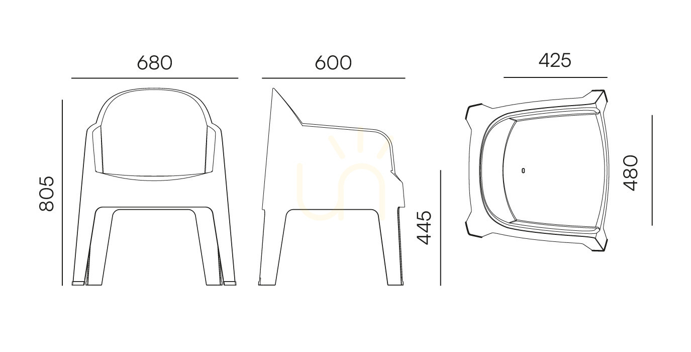 View Milane FMIK768 Garden Chair with Armrests - Earthy Taupe FERNE Milane FMIK768 Garden Chair with Armrests - Earthy Taupe FERNE