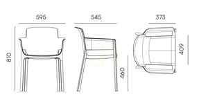 FNEK658 Nexo Garden Chair with Armrests - Denim Blue FERNE small 1