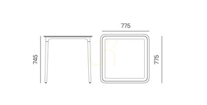 FRIS887 Rimo Outdoor Dining Table - Agate Gray by FERNE 1 FRIS887 Rimo Outdoor Dining Table - Agate Gray by FERNE small 1