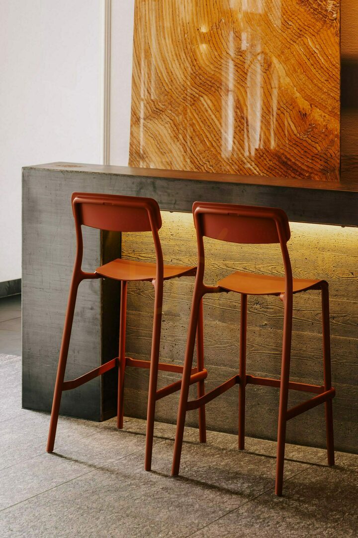 Display FRIK5511 Rimo Tall Garden Bar Stool - Brick Red FERNE FRIK5511 Rimo Tall Garden Bar Stool - Brick Red FERNE