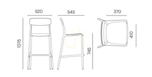 FRIK5511 Rimo Tall Garden Bar Stool - Earthy Taupe FERNE 1 FRIK5511 Rimo Tall Garden Bar Stool - Earthy Taupe FERNE small 1