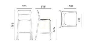 FRIK5510 Rimo Low Garden Bar Stool - FERNE Pine Green 1 FRIK5510 Rimo Low Garden Bar Stool - FERNE Pine Green small 1