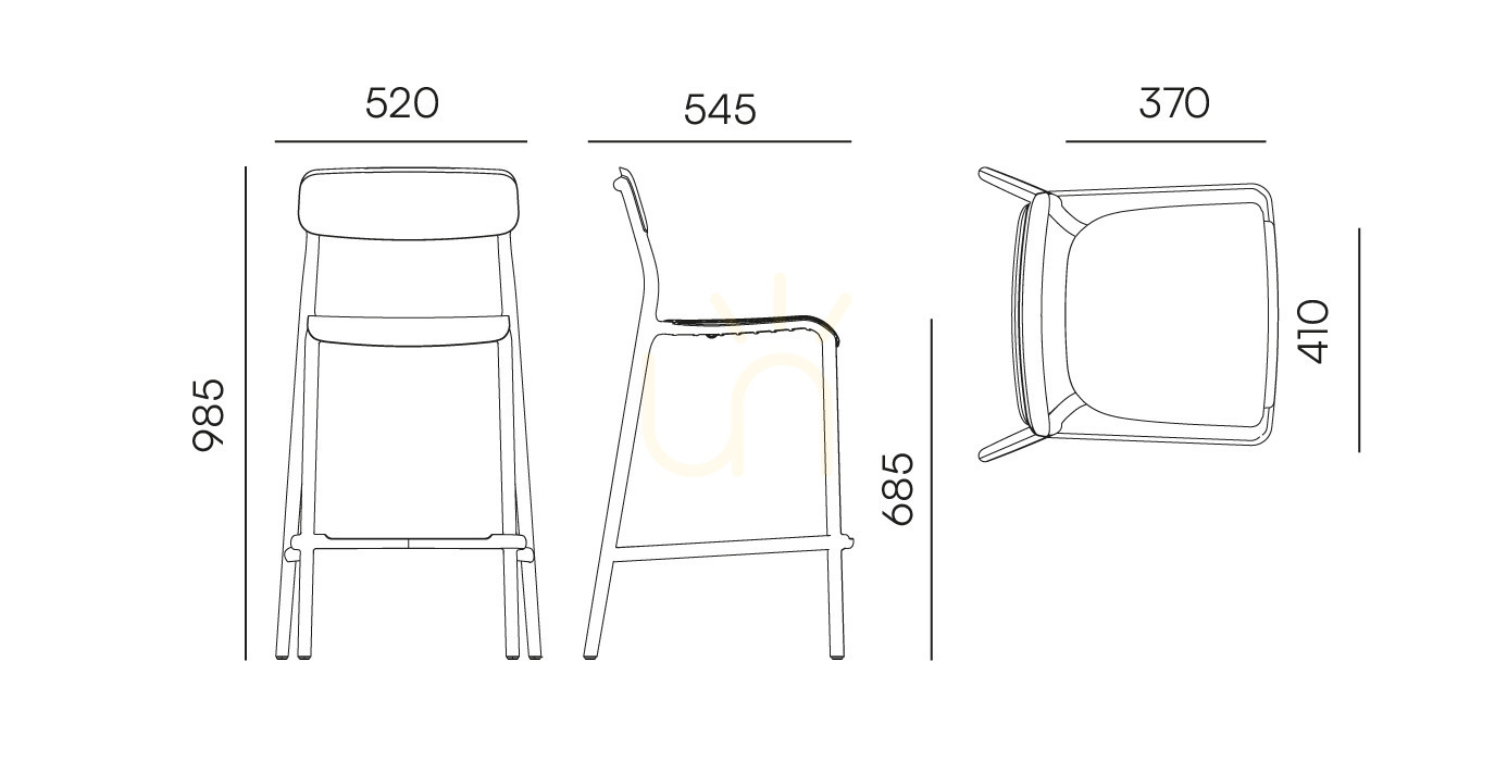 View FRIK5510 Rimo Low Garden Bar Stool - FERNE Pine Green FRIK5510 Rimo Low Garden Bar Stool - FERNE Pine Green