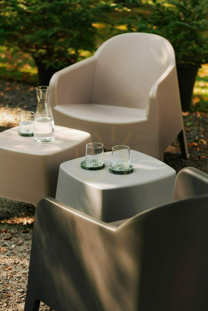 Display Milane FMIS554 Garden Side Table - Carbon Fiber by FERNE Milane FMIS554 Garden Side Table - Carbon Fiber by FERNE