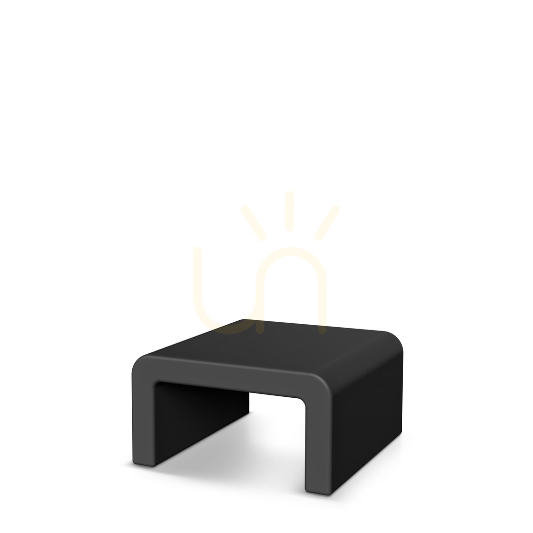 FCOS663R Cone Small Garden Coffee Table - Black by FERNE