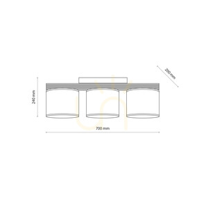 Viga Shade Pine Ceiling Light, 3 Xe27 small 7