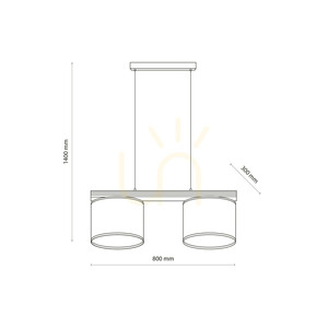 Viga Shade Pine Pendant Light, 2 x E27 small 9
