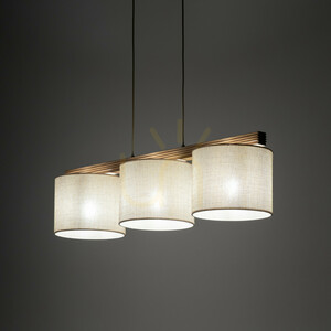 Viga Shade Pine Pendant Lamp, 3xE27 small 1