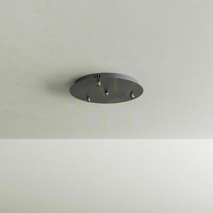 Lampshade s.luce Modular white metal round 40 cm for 3-point pendant light small 1