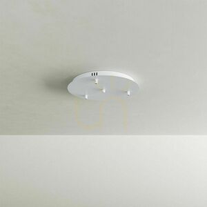 Lampshade s.luce Modular white metal round 40 cm for 3-point pendant light small 2