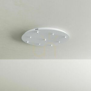 Lampshade s.luce Modular white metal round 40 cm for 3-point pendant light small 3