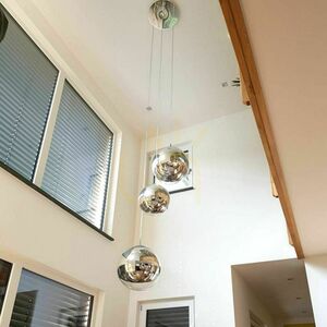 Lampshade s.luce Modular white metal round 40 cm for 3-point pendant light small 6