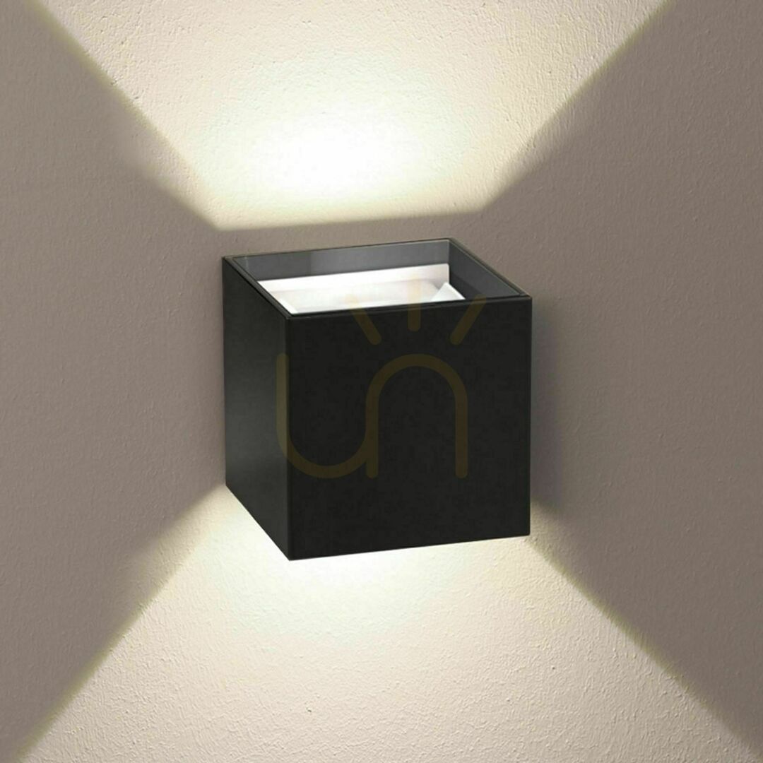 View s.luce Ixa square cover black metal 10 cm modern s.luce Ixa square cover black metal 10 cm modern