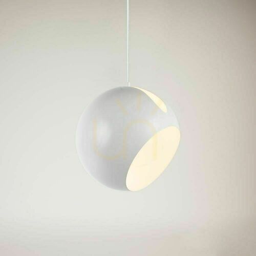 Check s.luce Ball Pendant Light White Metal Ø30 cm E27 Round Modern