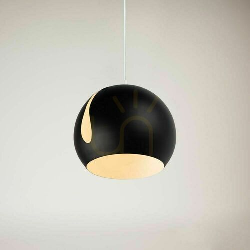 Check s.luce Ball Black Metal Round Pendant Light 30 cm E27