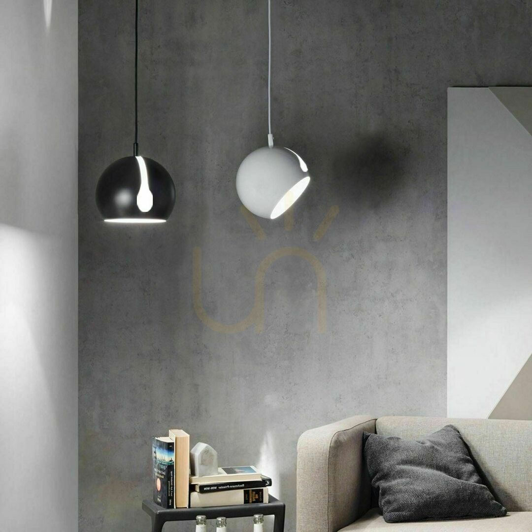 Display s.luce Ball Black Metal Pendant Light 20 cm E27 Round Modern s.luce Ball Black Metal Pendant Light 20 cm E27 Round Modern