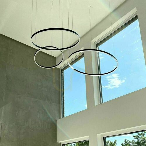Check s.luce Ring LED Pendant Light Gold Ø 80 cm Modern Dimmable