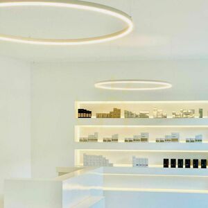 s.luce Ring gold LED pendant light, Ø 100 cm, warm white, dimmable small 7