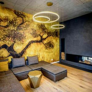 s.luce Ring gold LED pendant light, Ø 100 cm, warm white, dimmable small 8