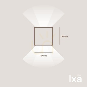 s.luce Ixa LED Wall Light Chrome Square 10 cm IP44 3000K small 2