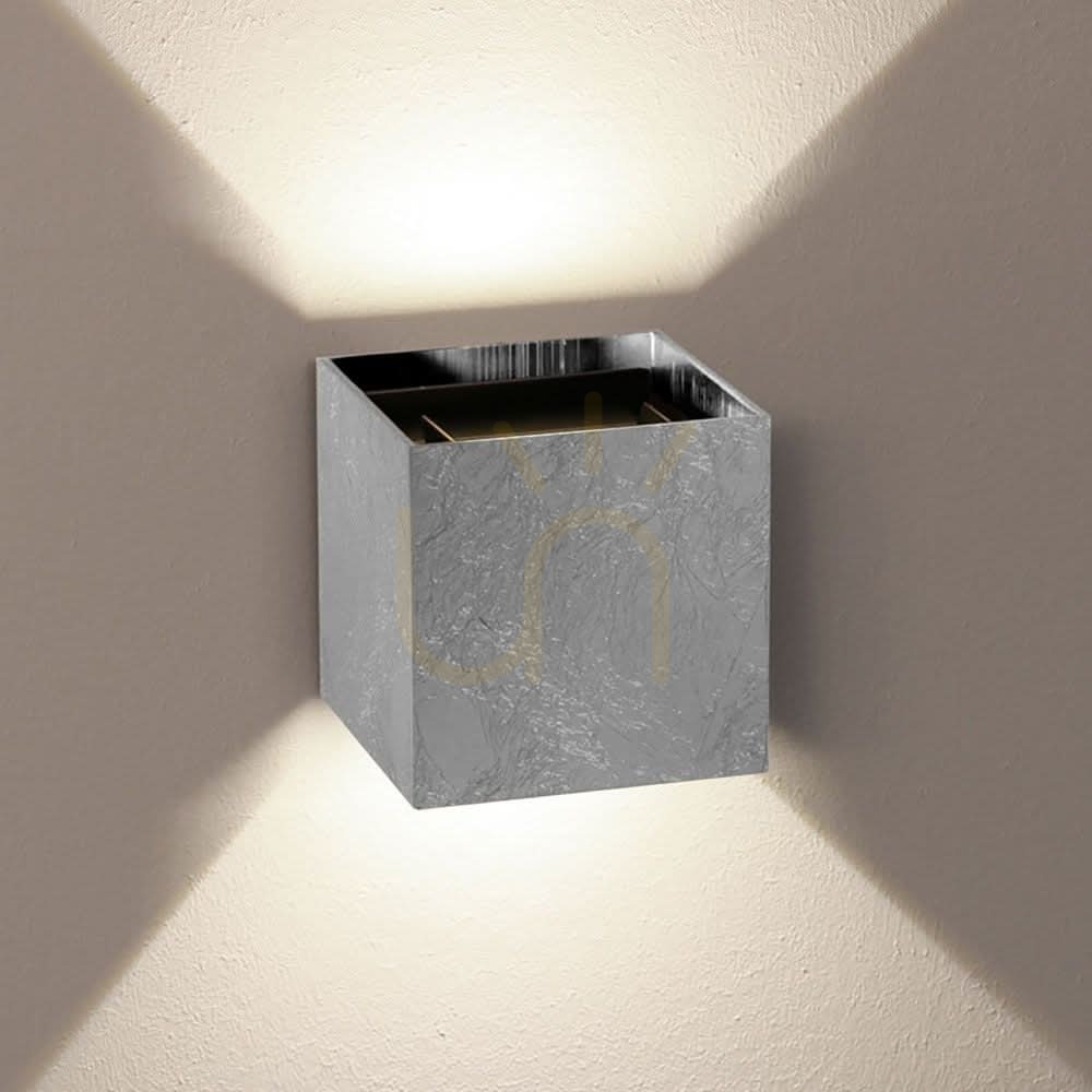 Check s.luce Ixa LED Wall Light Silver 10 cm Metal IP44 Warm White Square s.luce Ixa LED Wall Light Silver 10 cm Metal IP44 Warm White Square