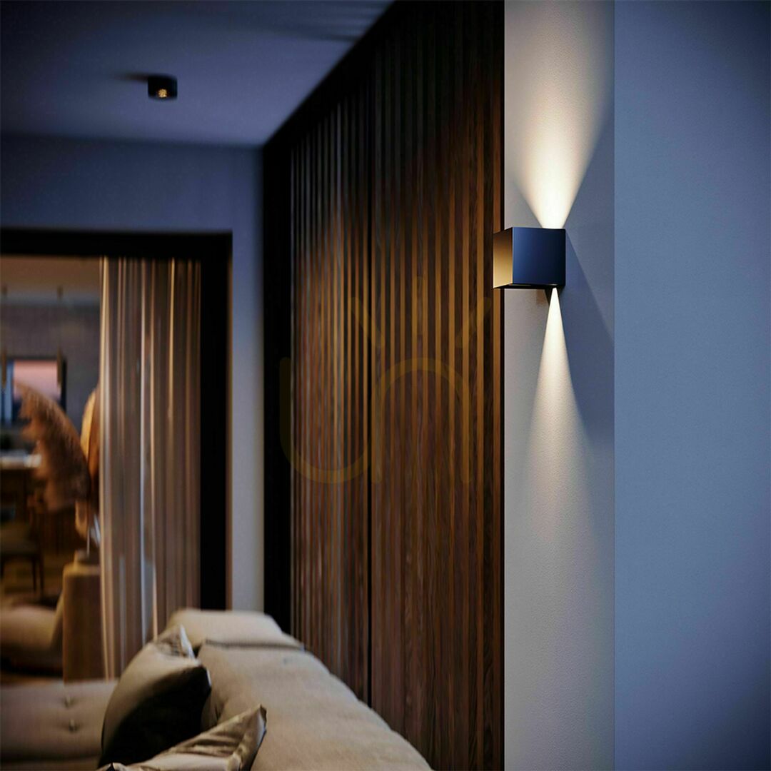 s.luce Ixa LED Wall Light Gold Square 10 cm 3000K IP44