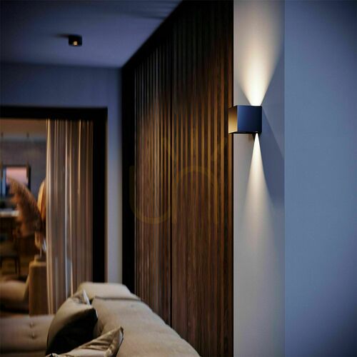 Check s.luce Ixa LED Wall Light Gold 10 cm Square Metal IP44 3000K 460 lm