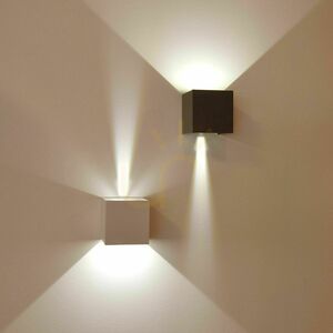 s.luce Ixa LED Wandleuchte Schwarz 10 cm IP44 Warmweiß Round Square small 4