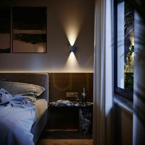 s.luce Ixa LED Wandleuchte Schwarz 10 cm IP44 Warmweiß Round Square small 8