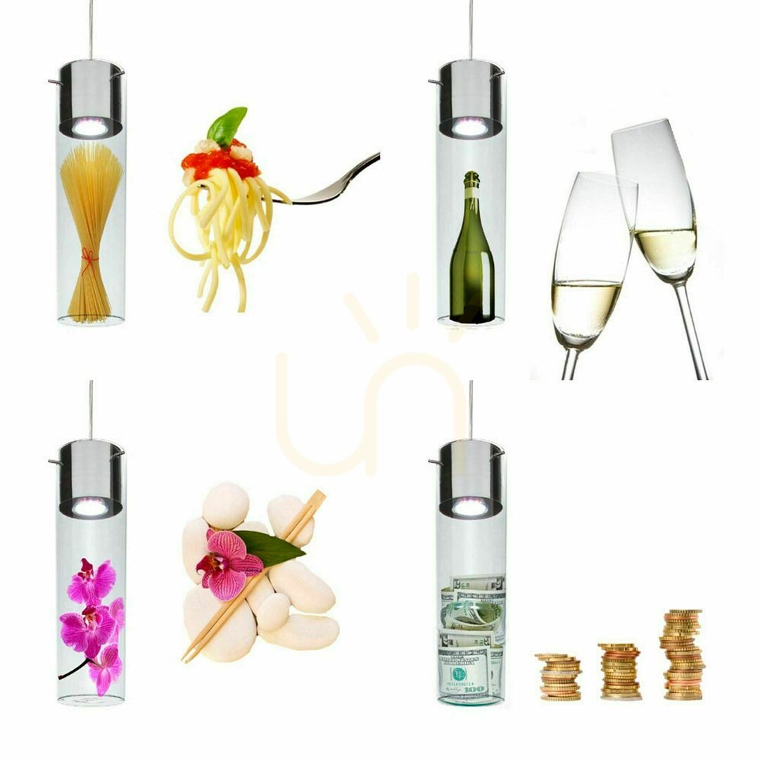View s.luce MyLight Chrome Glass Cylinder Pendant Light 40 cm s.luce MyLight Chrome Glass Cylinder Pendant Light 40 cm