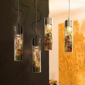 s.luce MyLight Chrome Glass Cylinder Pendant Light 40 cm 3 s.luce MyLight Chrome Glass Cylinder Pendant Light 40 cm small 3