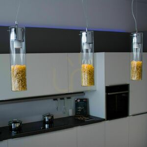 s.luce MyLight Chrome Glass Cylinder Pendant Light 40 cm 6 s.luce MyLight Chrome Glass Cylinder Pendant Light 40 cm small 6