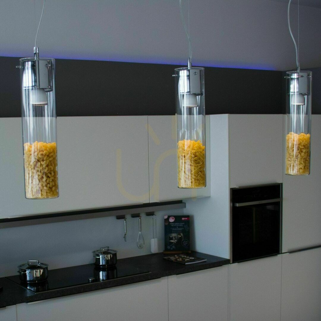 View s.luce MyLight Chrome Glass Cylinder Pendant Light 40 cm s.luce MyLight Chrome Glass Cylinder Pendant Light 40 cm