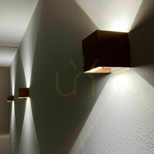 Wall Light s.luce Ixa LED Concrete 3000K Dimmable Square Metal Wall Sconce small 8