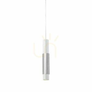 s.luce Crutch GU10 Pendant Light, White with Brushed Aluminium Cover small 15
