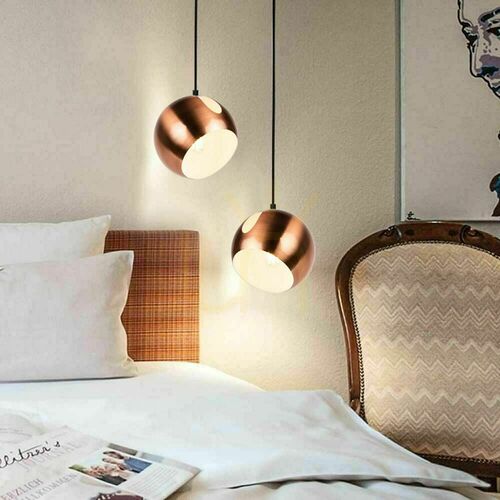 Check s.luce Ball chandelier gold metal 30 cm E27 dimmable, 5 m suspension