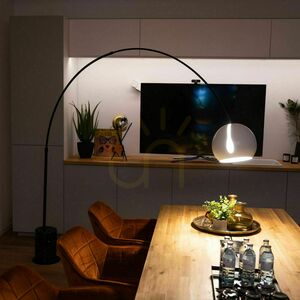 s.luce Ball Arc Floor Lamp Black Marble 220 cm small 3