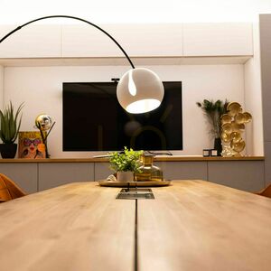 s.luce Ball Arc Floor Lamp Black Marble 220 cm small 5