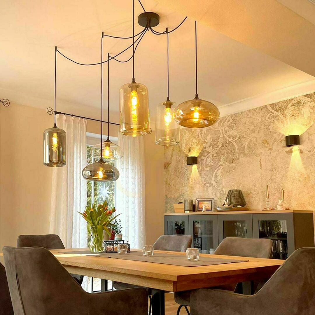 Show s.luce Cruet Glass Pendant Light Transparent 28 cm Retro E27 s.luce Cruet Glass Pendant Light Transparent 28 cm Retro E27