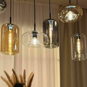 s.luce Cruet Up Pendant Light, Smoked Glass, E27, Ø 17 cm, Retro small 8