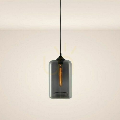 Check s.luce Cruet Up Pendant Light, Smoked Glass, E27, Ø 17 cm, Retro