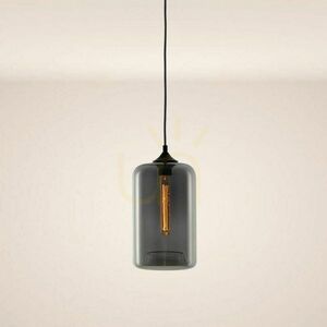 s.luce Cruet Up Pendant Light, Smoked Glass, E27, Ø 17 cm, Retro small 13